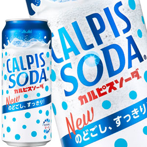 【3~4営業日以内に出荷】アサヒ カルピスソーダ 500g缶×48本[24本×2箱]［賞味期限：2ヶ月以上］北海道、沖縄、離島は送料無料対象外です。[送料無料]