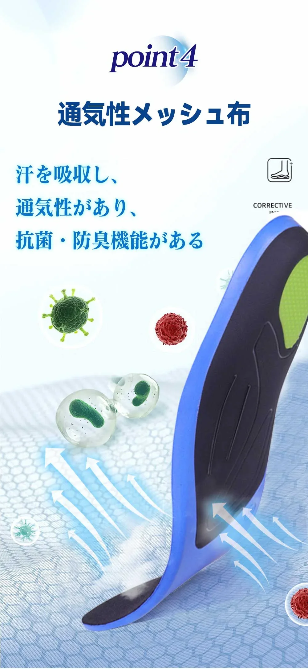 【サイズ調整可能】＼ Lサイズ ／インソール メンズ レディース 中敷き 衝撃吸収 扁平足 土踏まず アーチサポート 靴 中敷 蒸れ防止 抗菌防臭 衝撃吸収 インソール スニーカー 立ち仕事 ウォーキング 衝撃吸収インソール メッシュ素材を採用 防臭加工 安全靴 革靴 スニーカー ブーツ 足元保護