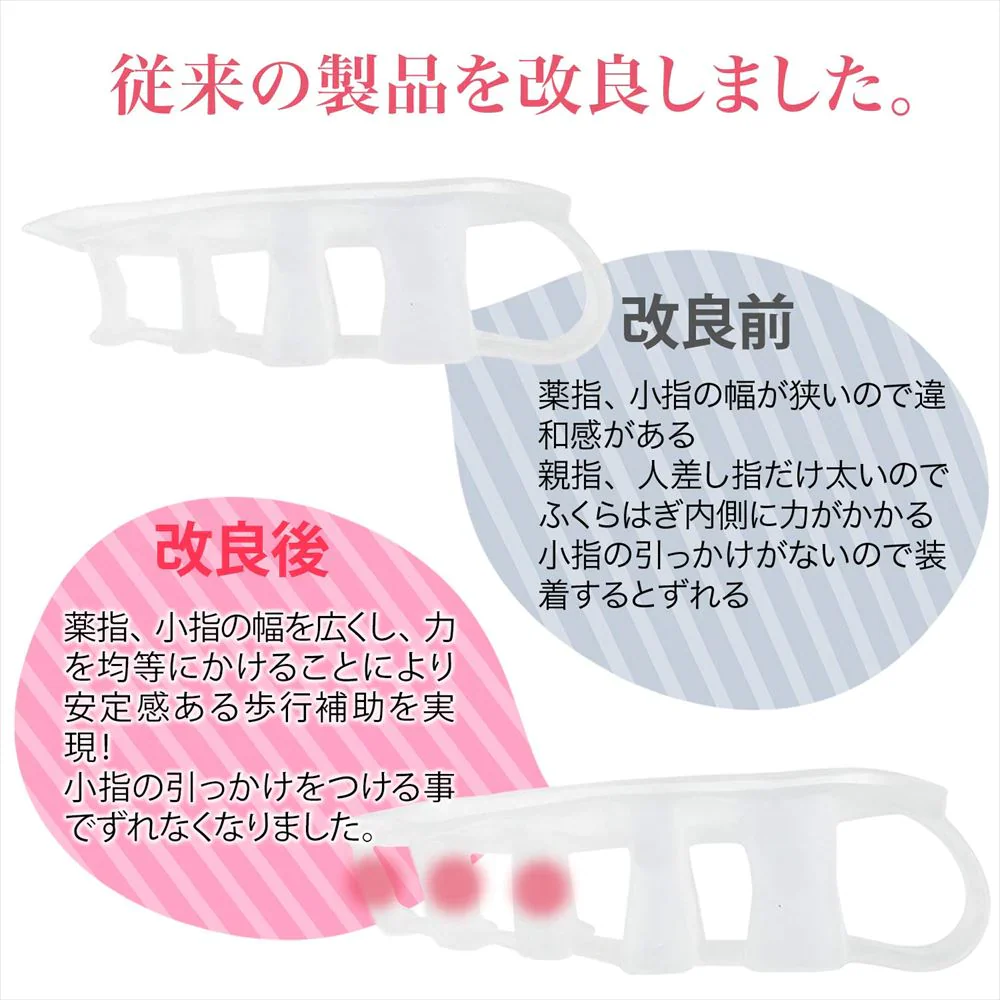 【改良品】 足指 広げる サポーター パッド ストレッチ 足指サポーター 足指広げる 足指パッド シリコン 伸ばす 足ゆび 足指セパレーター 足指ストレッチ 男女兼用 改良版 ポイント消化 送料無料 PLEASINGSAN プリージングサン 左右一組セット