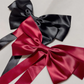 (ブラック)リボンバレッタ 大きい リボンヘアアクセサリー ヘアクリップ 清楚 ガーリー エレガント ヘアピン