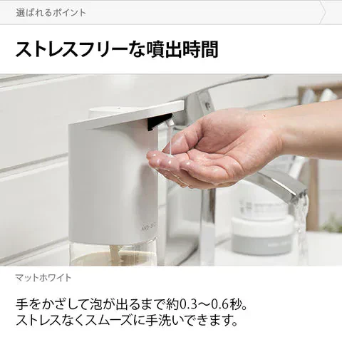 電動ソープディスペンサー 液体タイプ マットホワイト