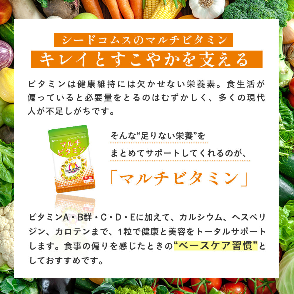 マルチビタミン《約6ヶ月分》ネコポス送料無料　サプリ/サプリメント/ビオチン/ビタミンサプリ/ ミネラル 葉酸 ナイアシン ビオチン パントテン酸 レシチン【大容量】