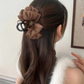 (ブラック)リボンバレッタ 大きい リボンヘアアクセサリー 清楚 ガーリー エレガント ヘアピン ビックリボン ヘアバレッタ かわいい