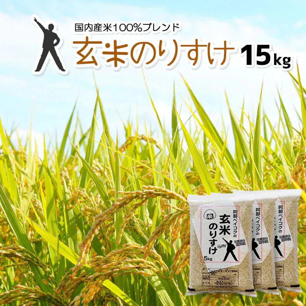 玄米 15kg (5kg×3袋) 玄米のりすけ 国内産 送料無料 玄米15キロ こめ コメ お米 新米 お米15kg お米15キロ