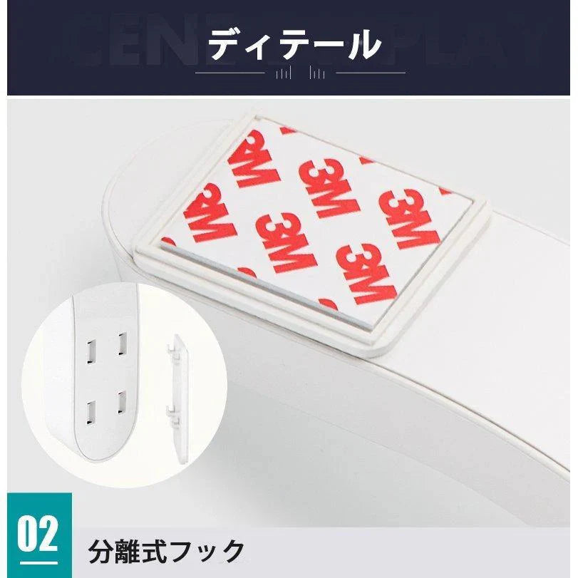 当日発送 LED人感センサーライト USB充電式 調整可能 明暗センサー 省エネ 両面テープ 階段 台所の手元灯クロゼット 寝室 玄関 洗面所 車庫 物置 廊下 w008C(本体:白,ライト:電球色)