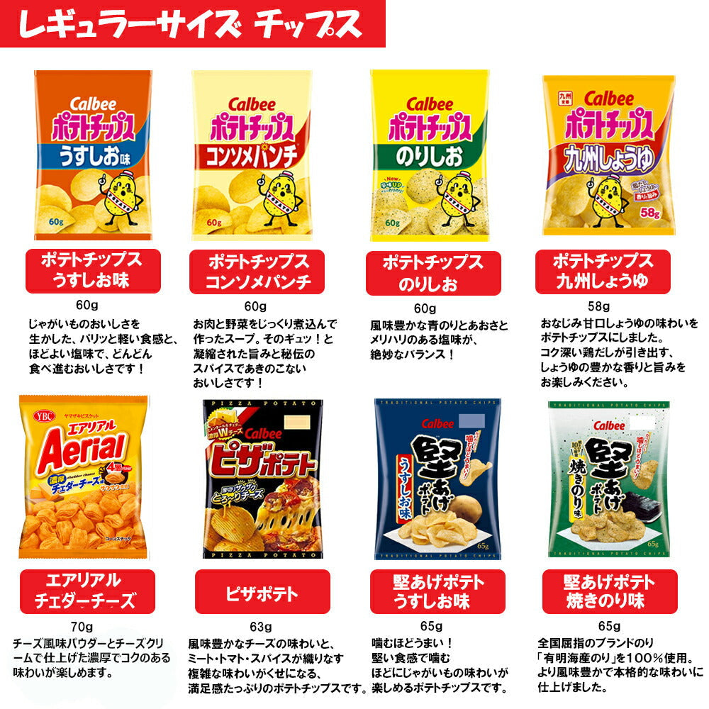 【3人シェア買いでお得】お菓子21種 詰め合わせ アソート セット ノーマルサイズ スナック 8種・ ミニサイズ スナック 7種・ プチ 3種・ プリッツ 2種・ ポテロング  スナック菓子 箱買い 食べくらべ ポテトチップス ポテチ ぽてとちっぷす【売れ筋】