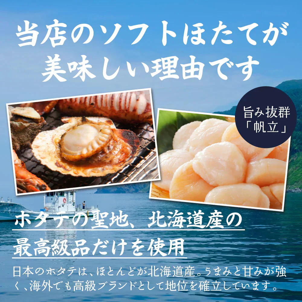 北海道産ソフトほたて干し貝柱 270g(90g×3袋)