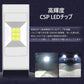LEDフォグランプ H3 6000k-ポーペ 60W 1200LM 12V/24V兼用 無極性 CSPチップ搭載 両面発光 ホワイト 高輝度 2本セット w221A(ホワイト)