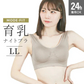 【2Lサイズ】【グレージュ】ナイトブラ 育乳 ノンワイヤー 脇高 大きいサイズ マタニティブラ 小胸 バストケア 昼夜兼用 産後 夜用 無地 痛くない 谷間 補正下着 24時間 MODE：FIT モードフィット