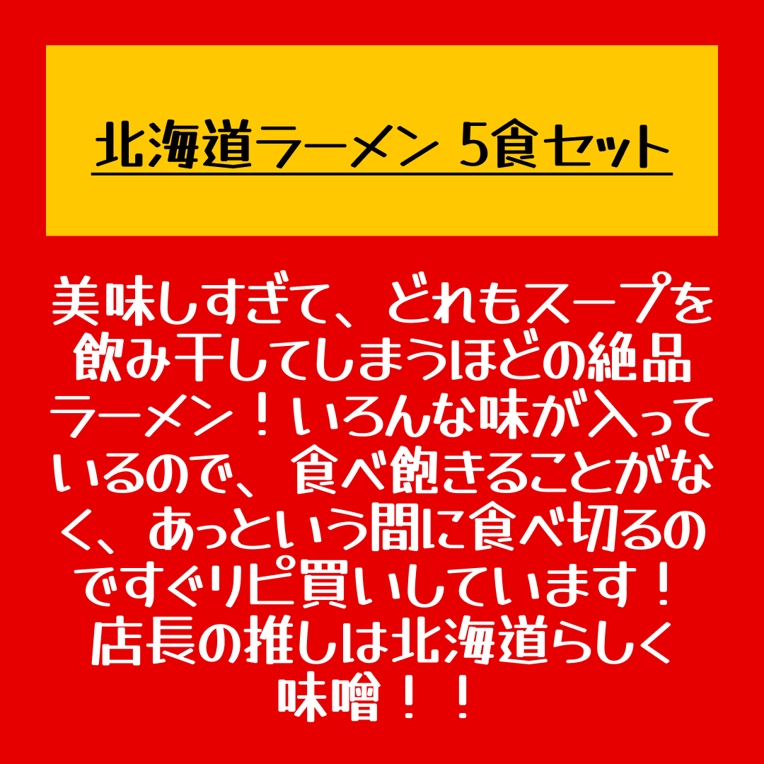 北海道ラーメン 5食セット【店長本気のシェア買いWEEK】