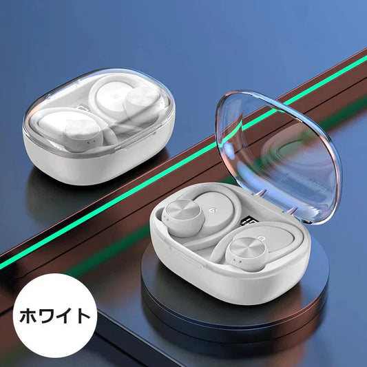 Bluetooth5.3 イヤホン 耳かけ式デザイン 健康で快適 耳に入らない 高清通話 LED表示 マイク 防水 防滴防汗 HiFi高音質 LED残電表示Bluetooth5.3 イヤホン 耳かけ式デザイン 健康で快適 耳に入らない 高清通話 LED表示 マイク 防水 防滴防汗 HiFi高音質 LED残電表示 w664A(ホワイト)