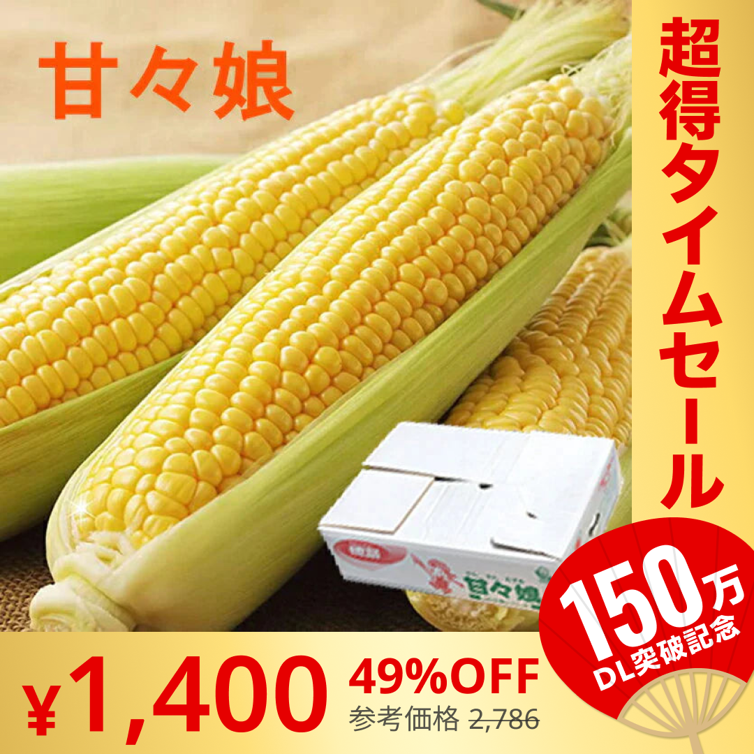 【完売御礼】【6月発送】送料無料 とうもろこし 甘々娘 2キロ 朝採り 生で食べられるとうもろこし 甘々娘 かんかんむすめ フルーツコーン スイートコーン【超シェア買い祭】
