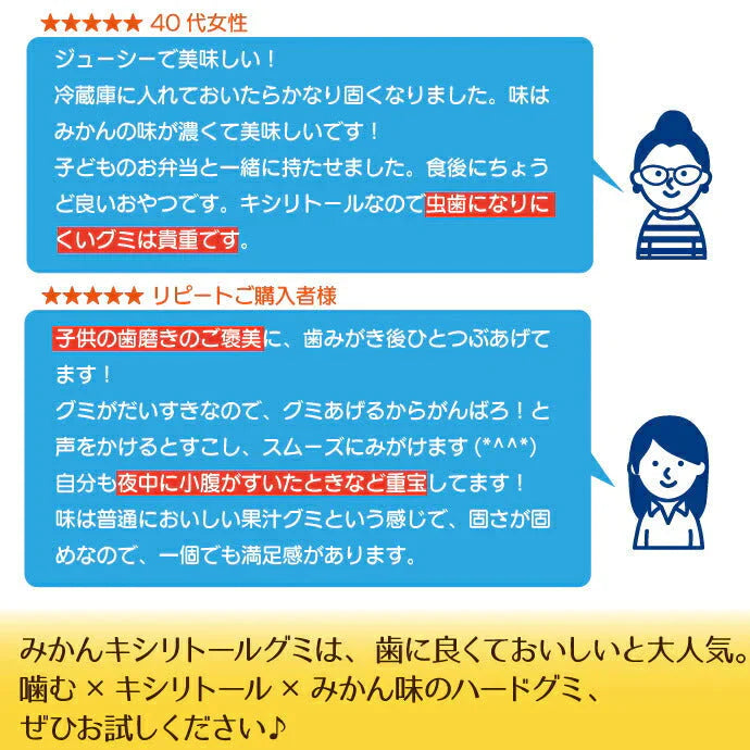 BSA みかんキシリトールグミ  3袋セット(12粒/袋)【メール便送料無料】