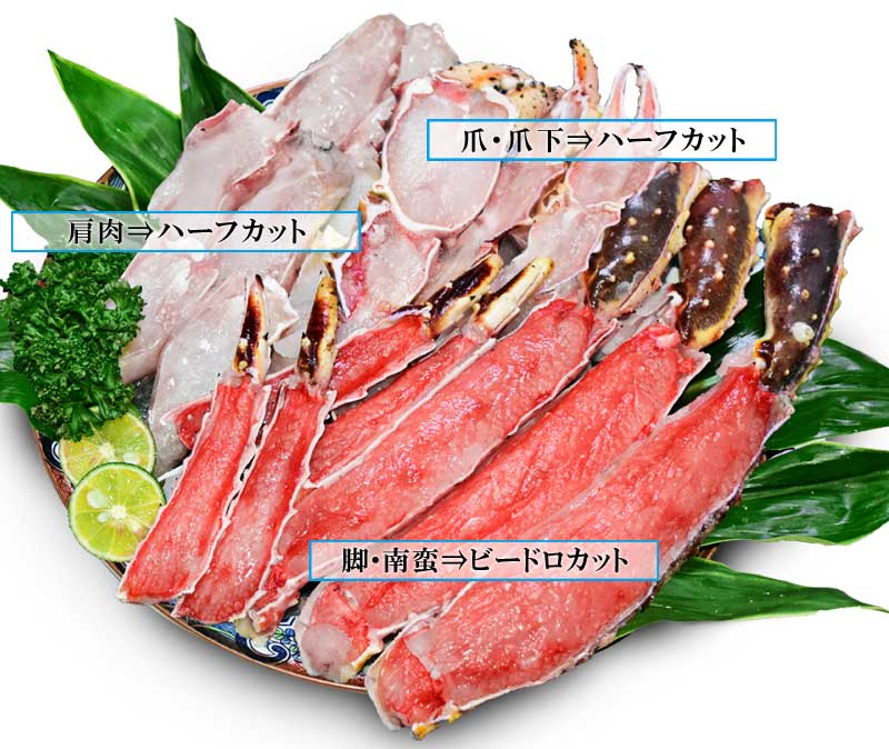 【3人シェア買いでお得】タラバガニ 1kg【無添加】お刺身OK！タラバ カニ 蟹 かに 生食OK ハーフポーションカット済 【特大！5L〜6L】たらば