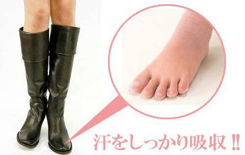 【5足セット】水虫 靴下 五本指靴下 ソックス レディース 5足セット 22-25cm 蒸れない シルク 無地 抗菌 女性 婦人用 肌に優しい ベージュ ブラック ピンク ホワイト