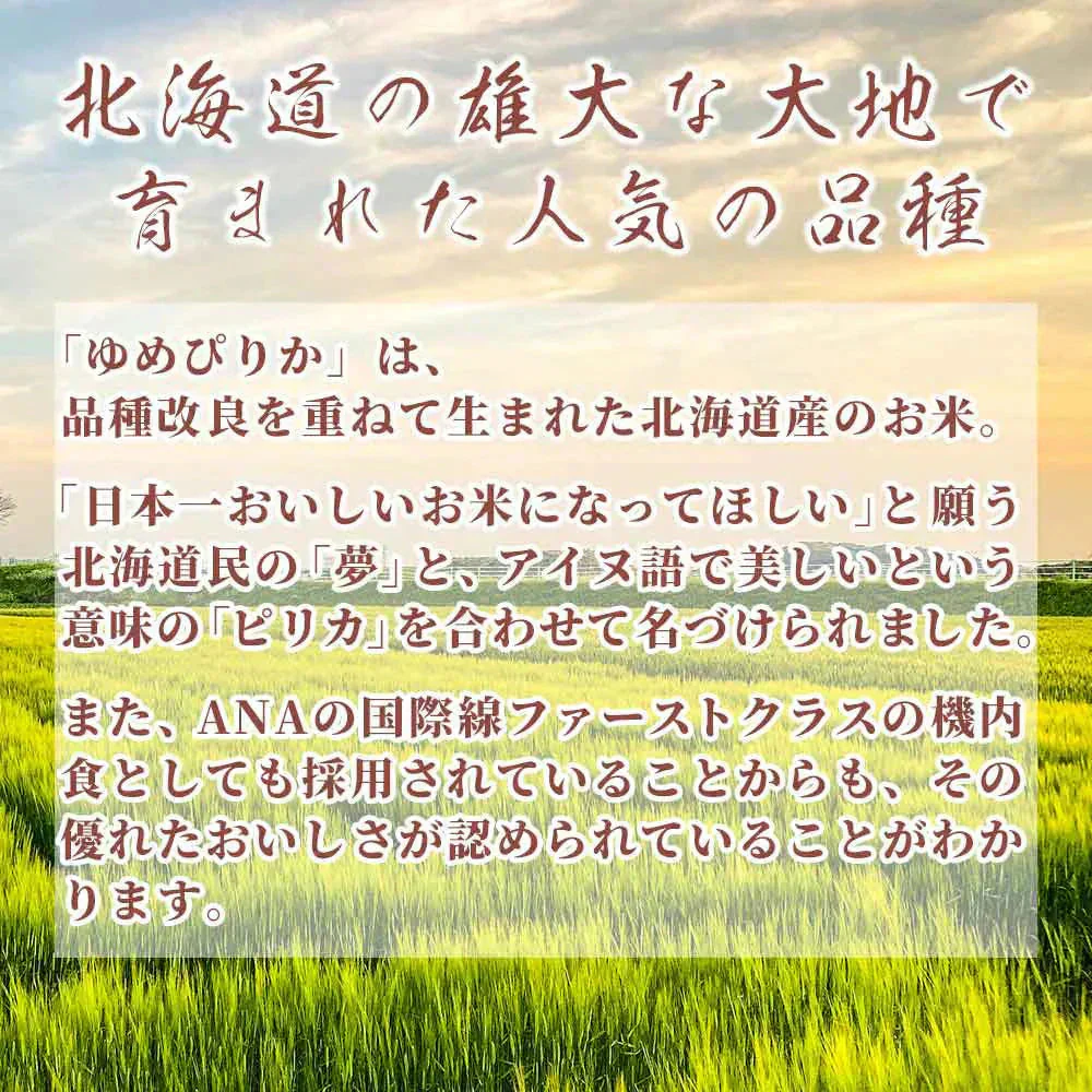 【白米】北海道産 ゆめぴりか 10kg(5kg×2袋) [北海道産ゆめぴりか100％] 単一原料米 送料無料 精米工場からの直送品