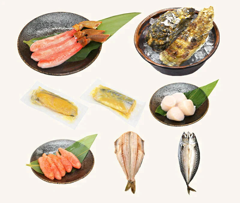 福袋 8種入り 豪華 かに 入り福袋！ カニ 牡蠣 ホタテ 鯖  銀鱈 西京漬け 辛子明太子 ホッケ 鯖開き  贈り物 グルメ 食品 母の日 プレゼント ギフト  母の日思いの 健康 実用的 父の日 子供 孫