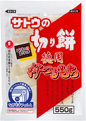 サトウ食品 サトウの切り餅 徳用杵つきもち 550g 12袋入 〔サトウ食品 丸餅 お餅 パリッとスリット〕