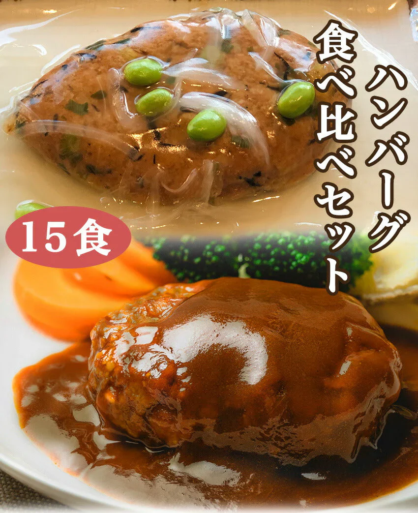 ハンバーグ食べ比べセット(15食)【エコ得】