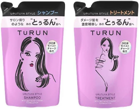 TURUN(とぅるん) うるツヤスタイル シャンプー＆トリートメント 詰め替え用 各1袋 計2袋セット