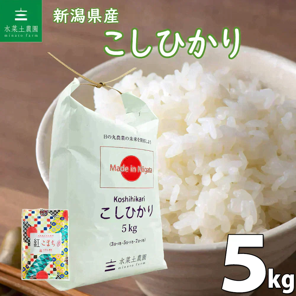 こしひかり 精米5kg 令和7年産 【古代米プレゼント付き】