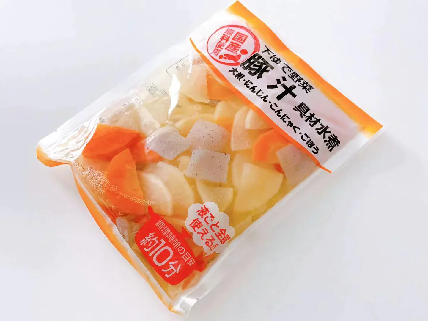 【超便利】下茹で済み！国産野菜の豚汁具材　水煮品【300g×20袋】