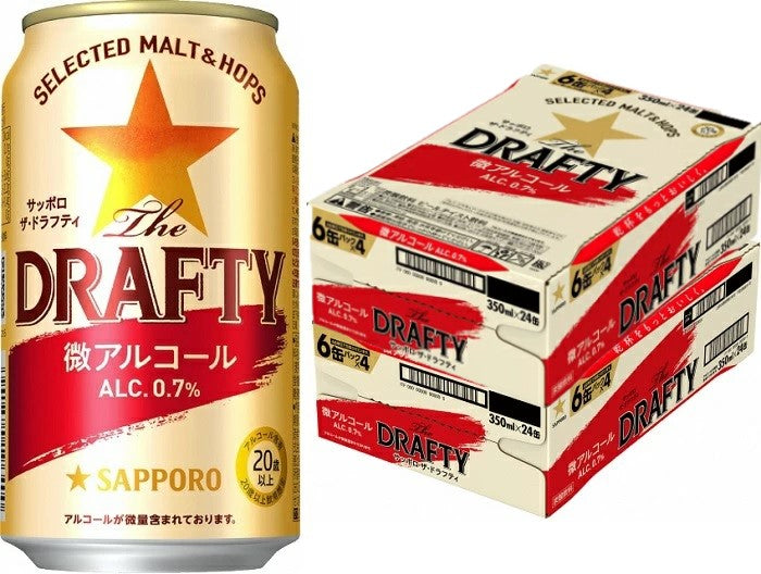 【送料無料】【アルコール0.7%】サッポロ The DRAFTY ザ ドラフティ 350ml×2ケース/48本
