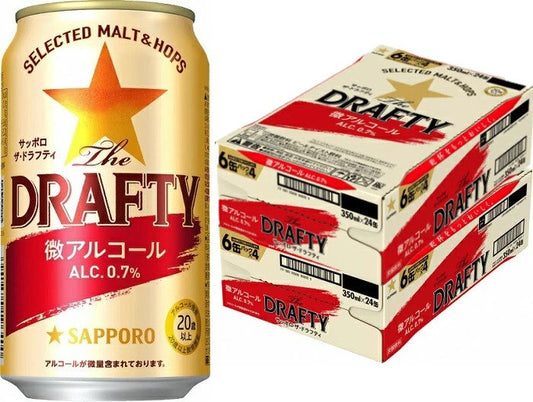 【送料無料】【アルコール0.7%】サッポロ The DRAFTY ザ ドラフティ 350ml×2ケース/48本