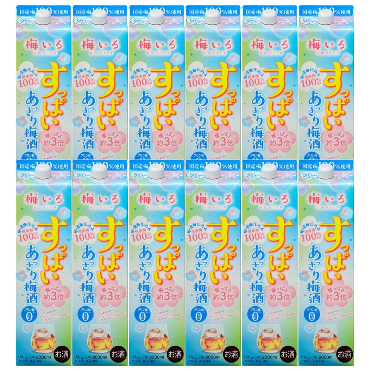 合同酒精 すっぱい あっさり梅酒 2000ml 2L×12本【北海道・東北・四国・九州・沖縄県は必ず送料がかかります】