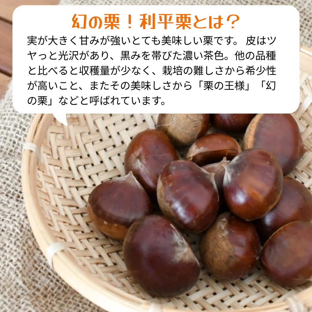 利平栗 訳あり  1箱(2kg)  L〜2Lサイズ 熊本産 クール便【ゲリラセール】　60サイズ