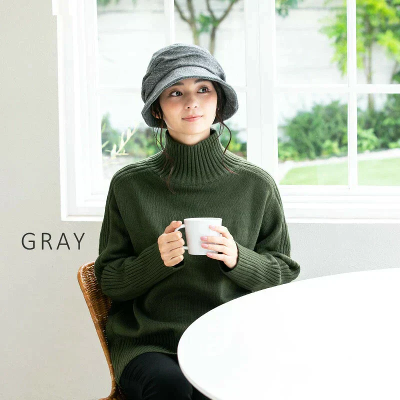【フリー56-58cm-グレー】【商品名：ミラクルキャスダウンHAT】