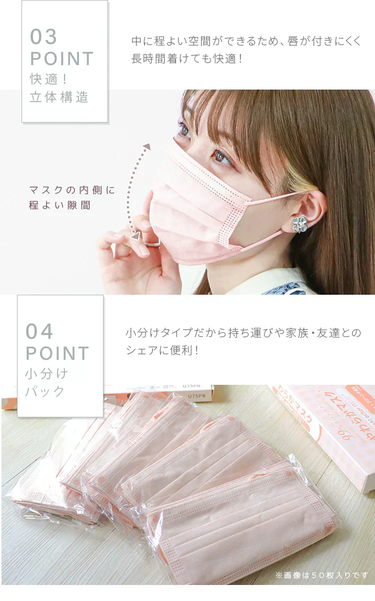 【やや小さめサイズ】【ホワイト】【250枚セット】プリーツマスク  お買い得　訳あり品　数量限定 カラーマスク