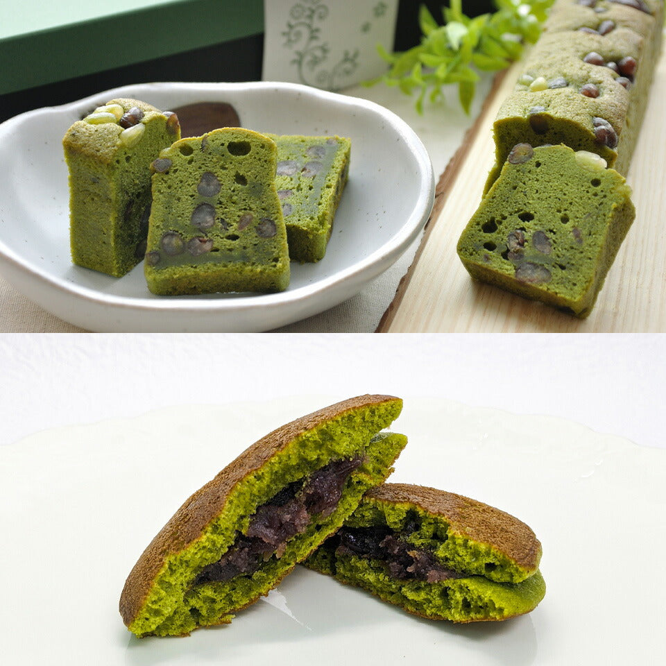 抹茶スイーツセット(抹茶パウンドケーキ・京・宇治どら焼き４個)
