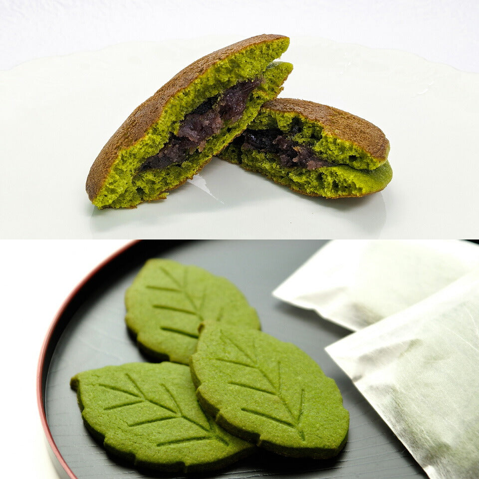 【3人シェア買いでお得】抹茶スイーツセット(京・宇治どら焼き３個・抹茶さぶれ)
