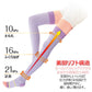 スリムウォーク認定販売店【ラベンダー（美脚ロング）（MLサイズ）】おやすみ用 ふんわりパイル網み 太もも丈 ソックス 着圧 美脚 ピップ