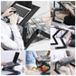 即納　ノートパソコンスタンド PC冷却ファン付きスタンド 折りたたみ式 アルミ製 (48cm)高さ/角度調整可能PC/MacBook/ラップトップ/iPad/タブレットに対応(w057)