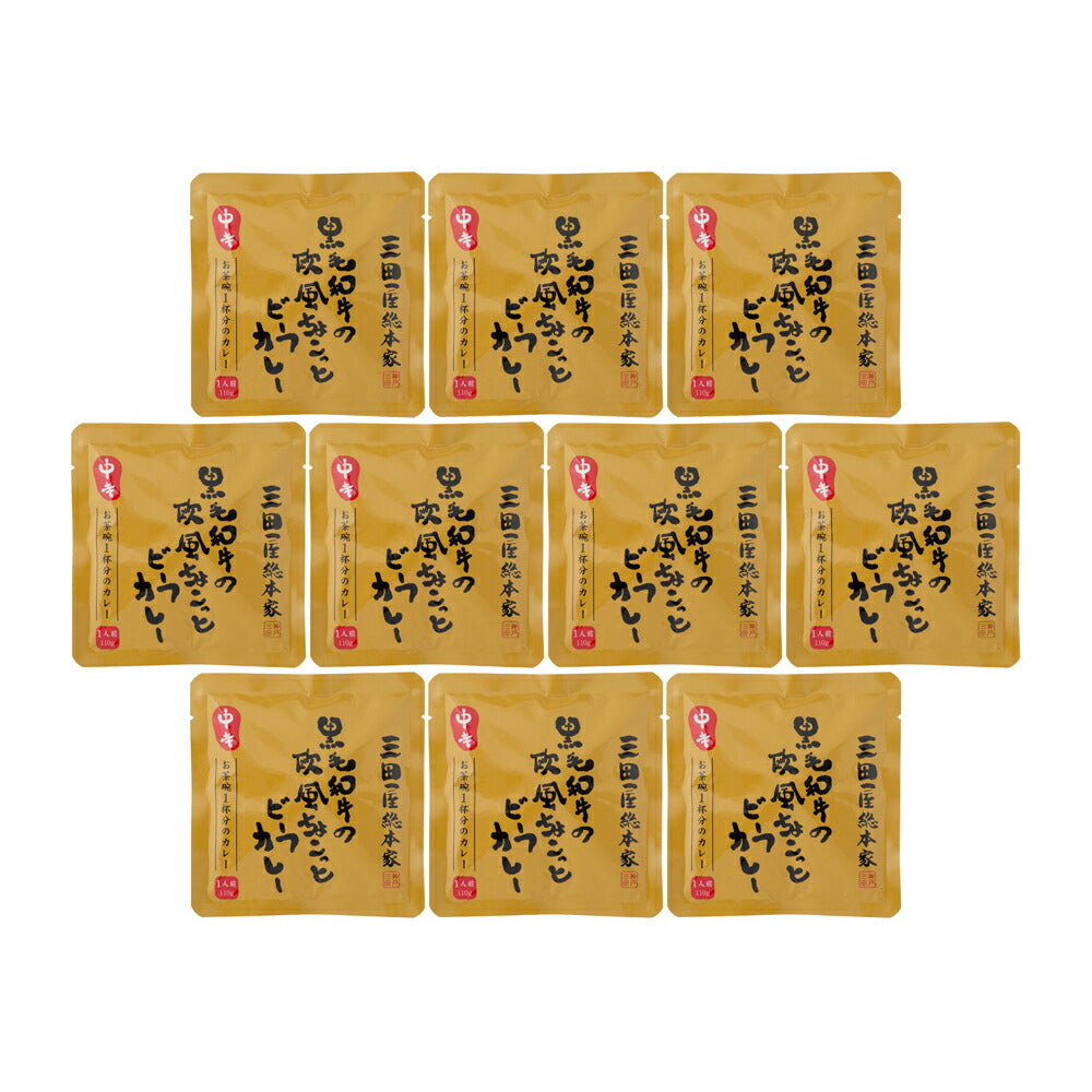【3人シェア買いでお得】兵庫 「三田屋総本家」黒毛和牛の欧風ちょこっとビーフカレー（10食） レトルト