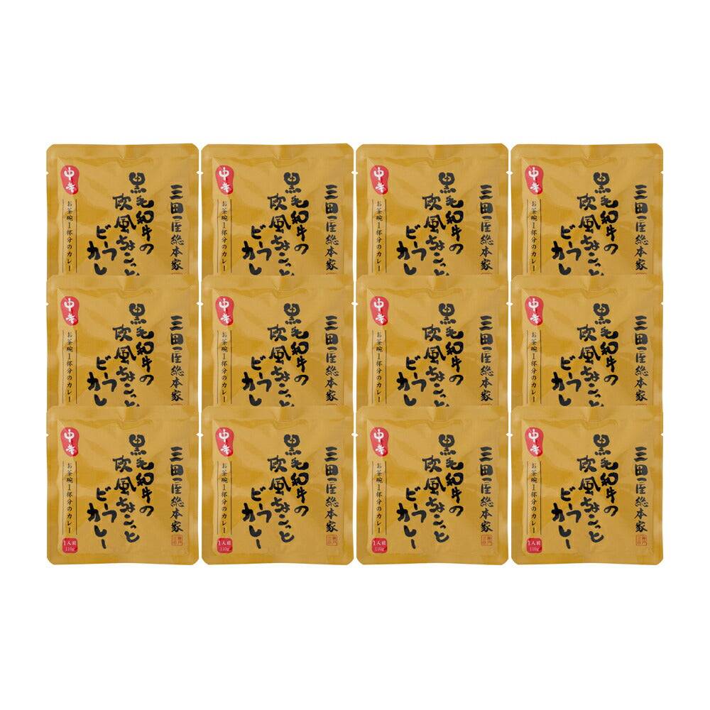 【3人シェア買いでお得】兵庫 「三田屋総本家」黒毛和牛の欧風ちょこっとビーフカレー（12食） レトルト