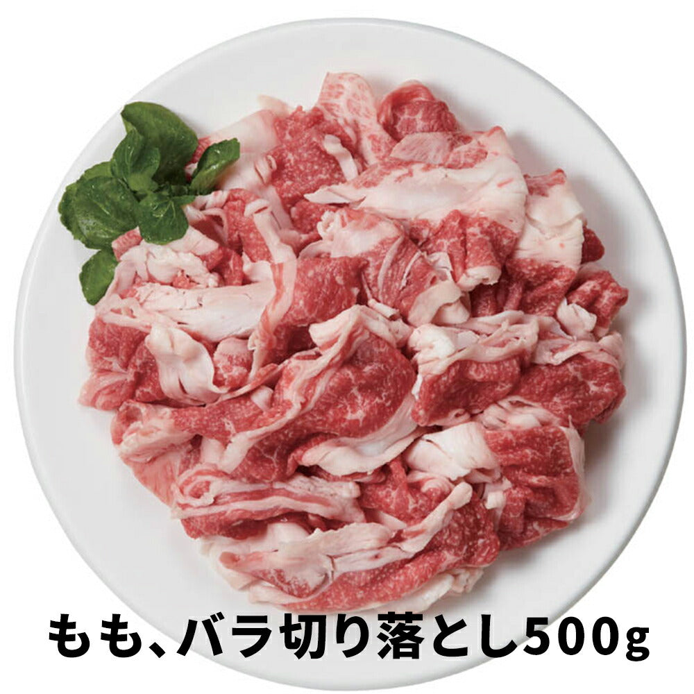 【3人シェア買いでお得】大分 豊後牛 切り落とし もも バラ 500g