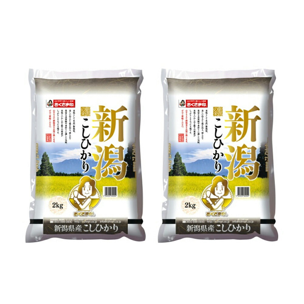 【3人シェア買いでお得】新潟県産コシヒカリ 2㎏×2