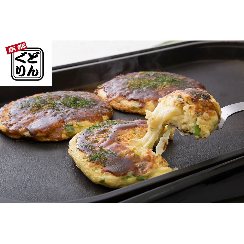 【3人シェア買いでお得】「京都どんぐり」 京野菜の入った京風お好み焼きセット(3種・計6枚)