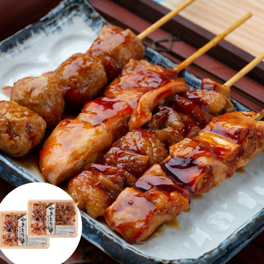 国産焼鳥盛り合わせ（タレ付加熱済タイプ）×2パック【送料込み】