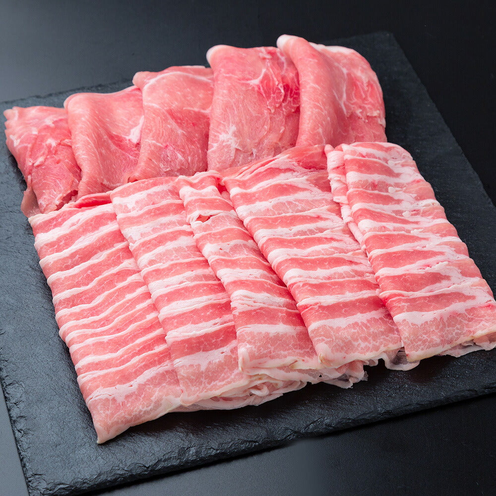 千葉県産 バナナパインポーク ロース・バラしゃぶしゃぶ（計1kg）