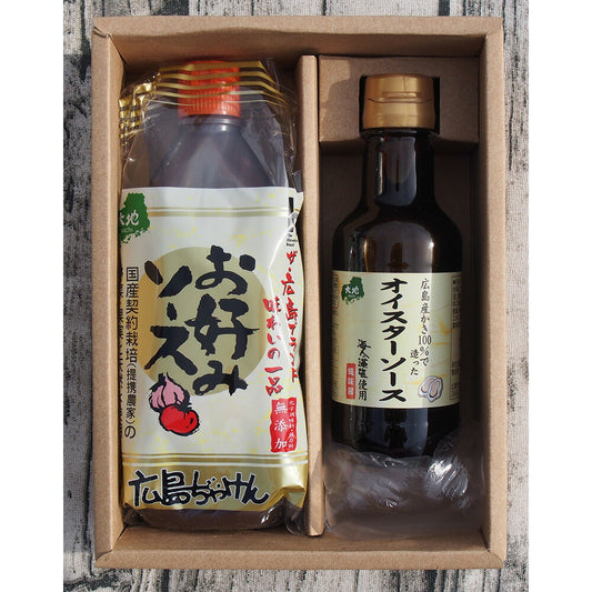 「大地」広島ぢゃけんお好みソース＆オイスターソースセット お好みソース オイスターソース