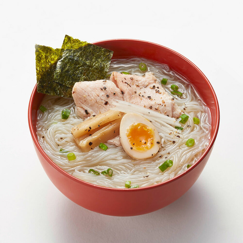 【3人シェア買いでお得】糖質0g ぷるんちゃん麺 鶏塩味 12袋入 200g（麺70g スープ130g）×12