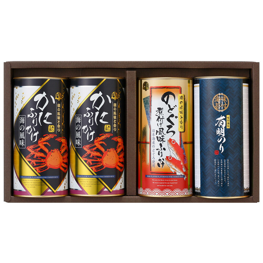 【3人シェア買いでお得】味工房 特選ギフト 有明のり12切5枚入り×8袋 かにふりかけ50ｇ×2 のどぐろ煮付け風味ふりかけ50ｇ