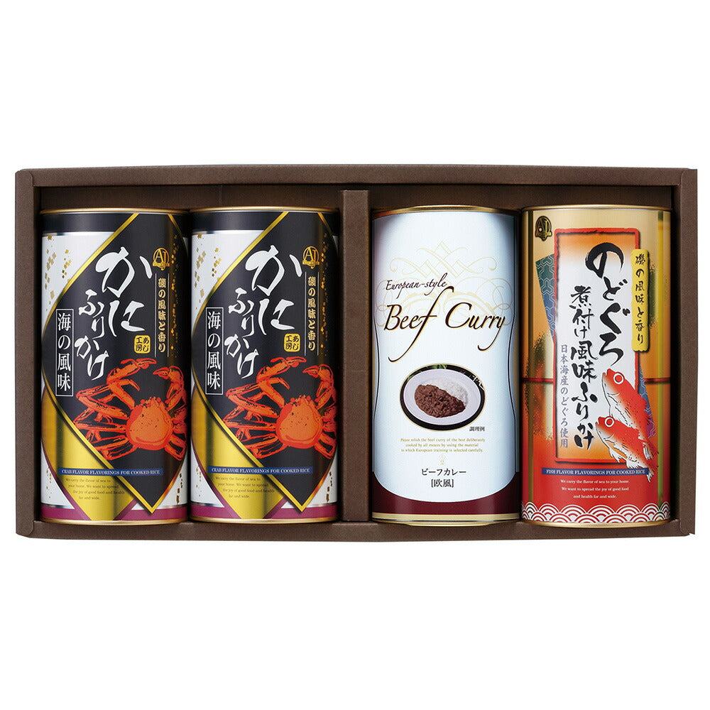 【3人シェア買いでお得】味工房 特選ギフト かにふりかけ50ｇ×2 のどぐろ煮付け風味ふりかけ50ｇ 欧風ビーフカレー200ｇ×2