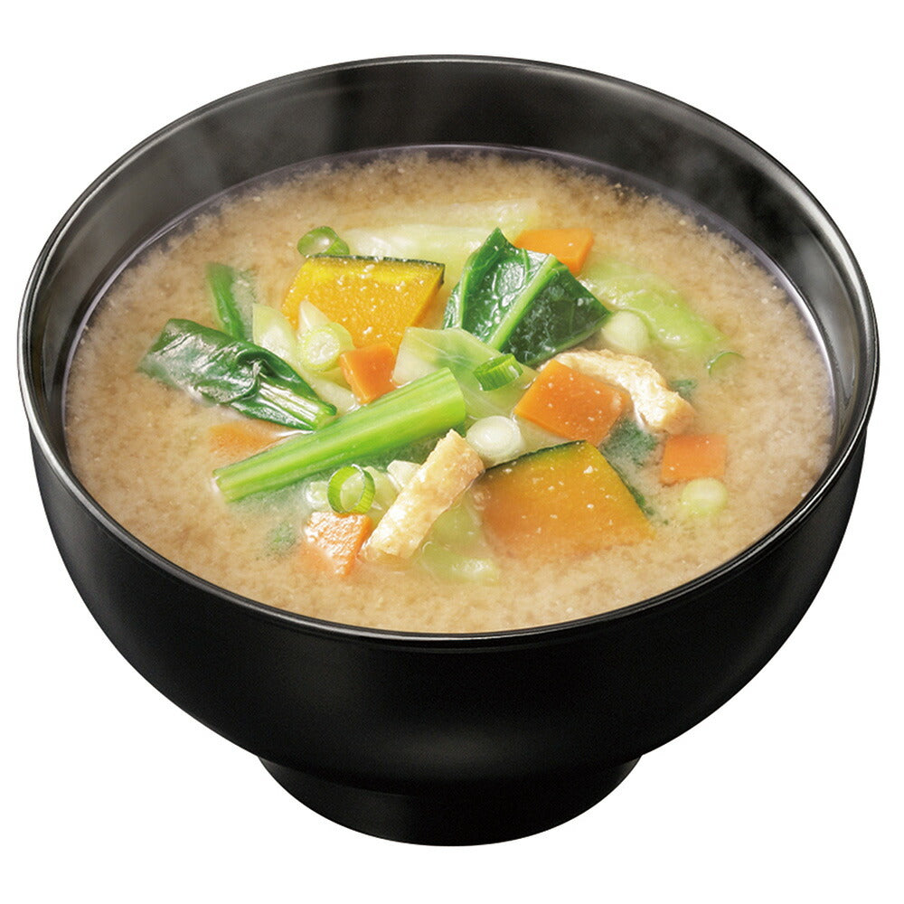 フリーズドライのおみそ汁と有明のリ・佃煮詰合せ 豆腐×4 野菜×4 のリ12切5枚8束