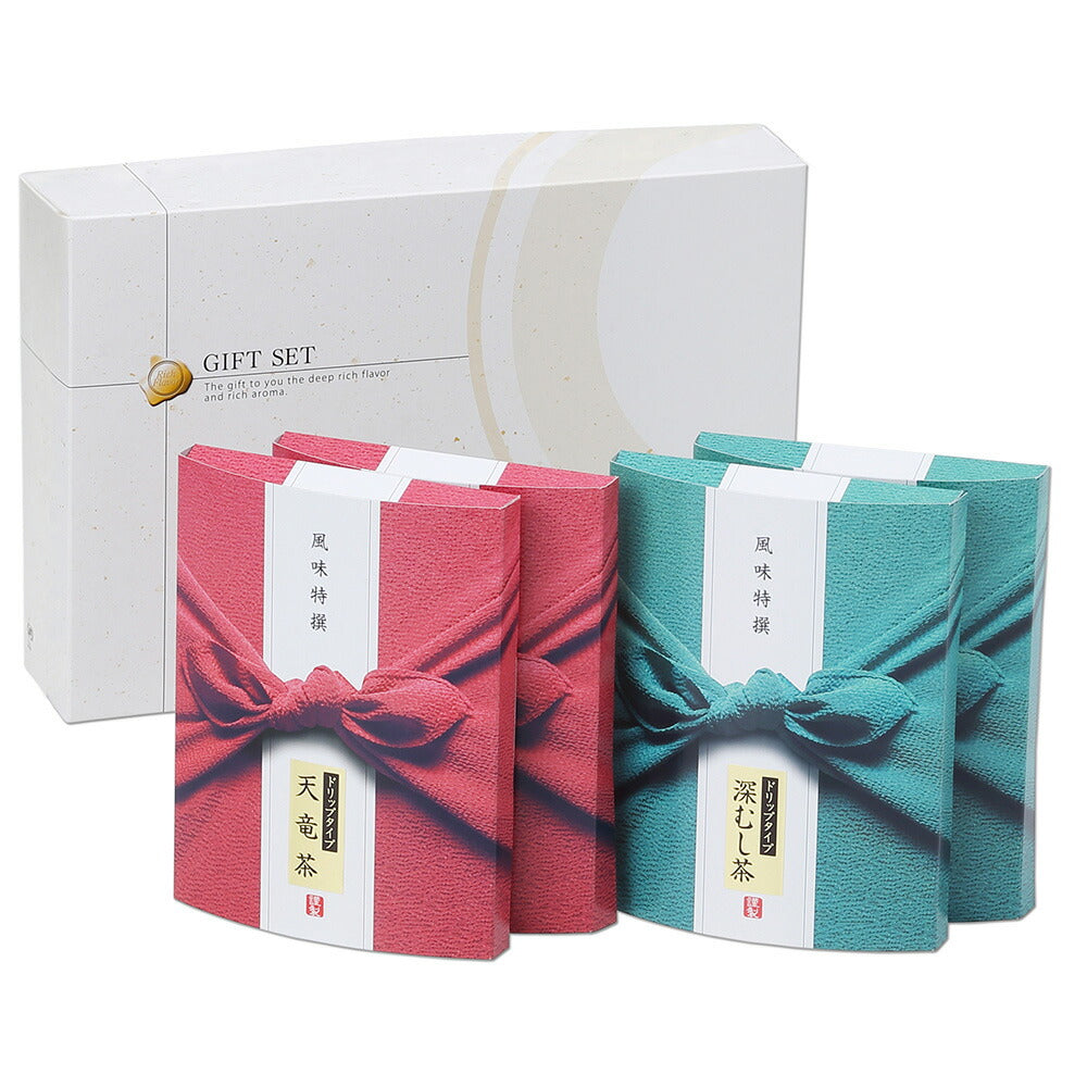 緑一服（ドリップ緑茶） 深むし茶（3ｇ×5）×2 天竜茶（3ｇ×5）×2
