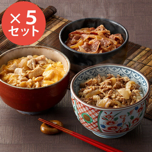 すき家 ＆ なか卯 丼ぶりの具3種セット 15個